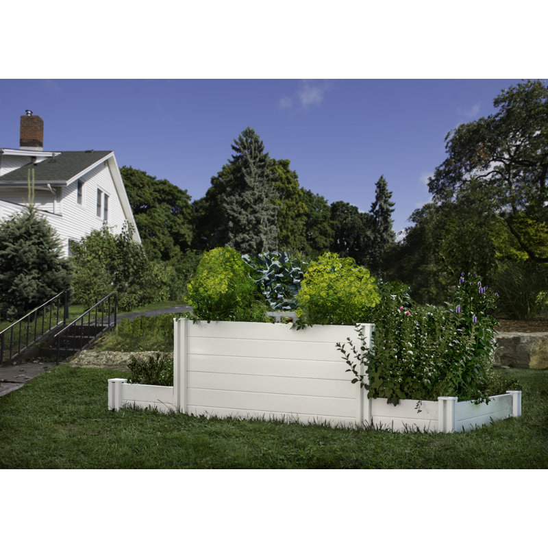 Arlmont & Co. Feickert 7 ft x 4 ft Keyhole Composting Plastic Raised